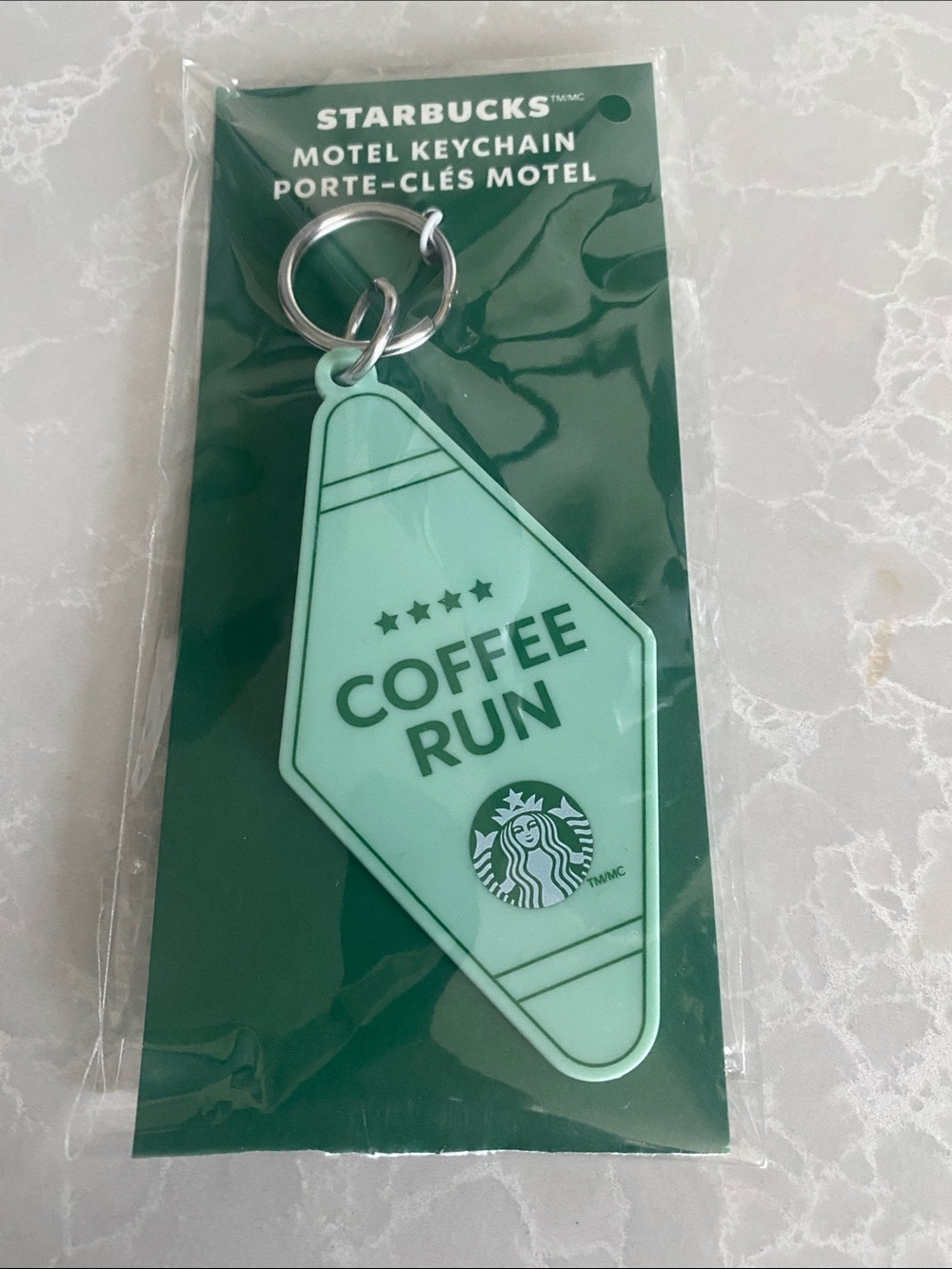 Starbucks Mint Green Coffee Run Motel Keychain MWT